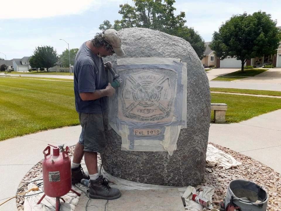 Rock, Engraving Custom Rock Envgraving Marengo, Iowa